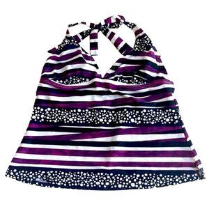 ❤️ ISLAND ESCAPE womens Striped Bathing Suit Size 6